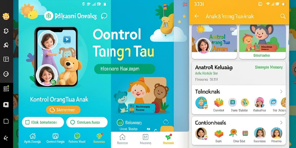 Antarmuka aplikasi 333I yang ramah pengguna untuk kontrol orang tua.