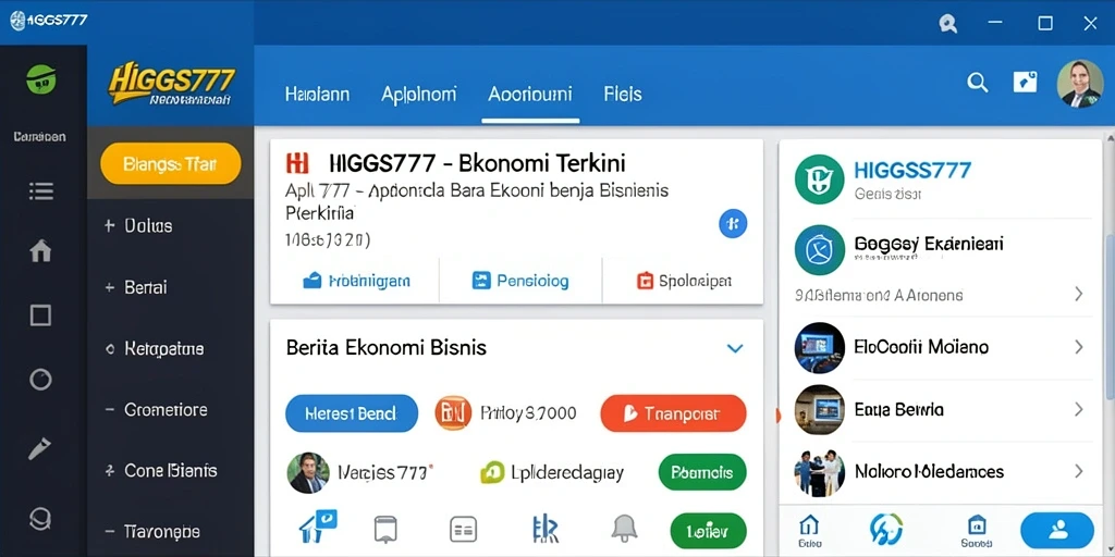 Antarmuka HIGGS777 yang informatif dan mudah dinavigasi.