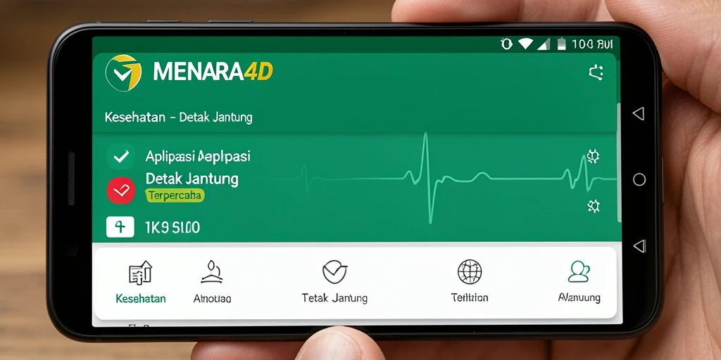 Screenshot fungsi utama MENARA4D menampilkan antarmuka detak jantung yang intuitif.