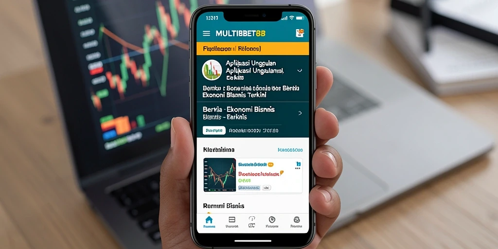 Antarmuka aplikasi MULTIBET88 yang menyajikan berita ekonomi terkini.