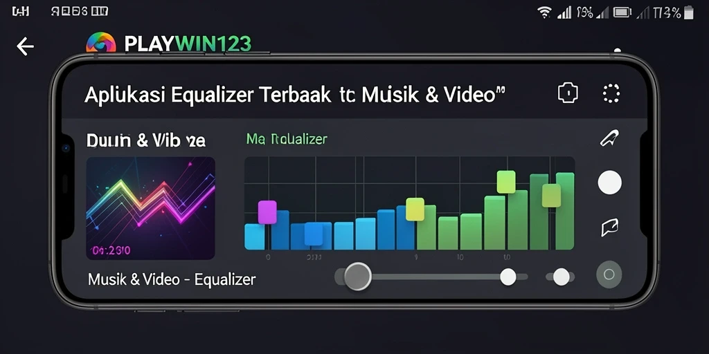 Antarmuka PLAYWIN123 menampilkan kontrol equalizer yang mudah dipahami.