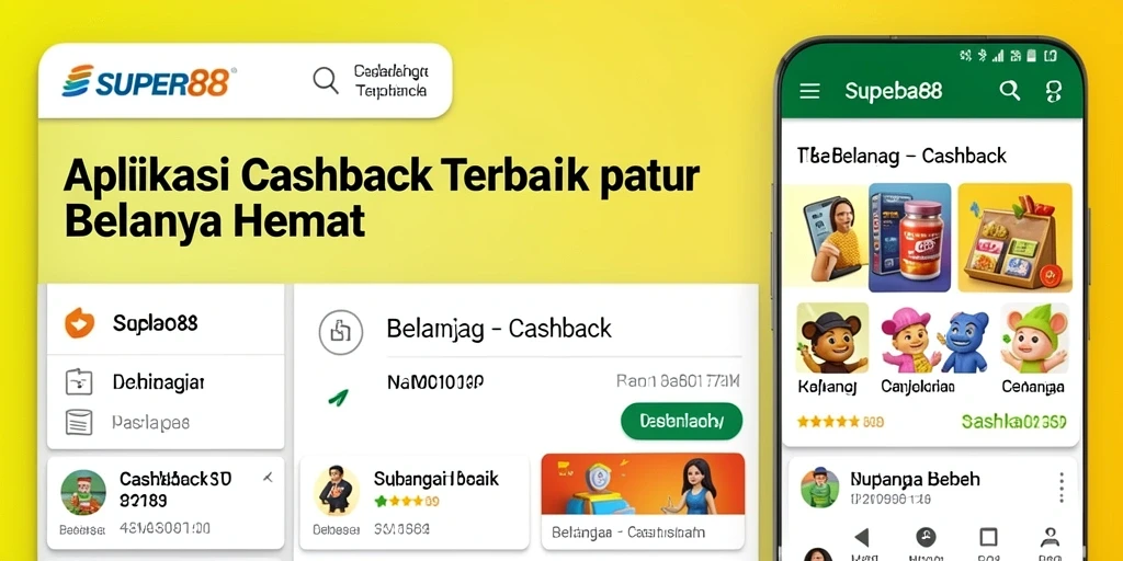 Tampilan antarmuka utama SUPER88 yang menampilkan berbagai penawaran cashback.