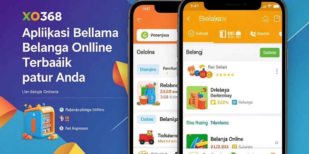 Antarmuka sederhana dan menarik dari aplikasi XO368 untuk Belanja Online.